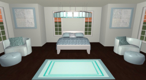 Bedroom Design- Turquoise poster
